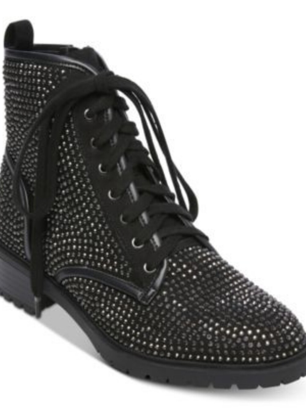 NEW Madden Girl Kirra Rhinestone Combat Boots - 7.5